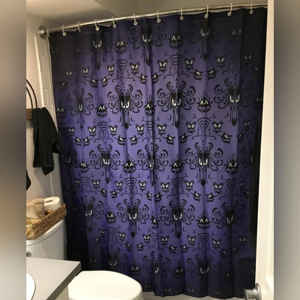New Haunted Mansion purple 72x72 purple shower curtain.Please ask if available
